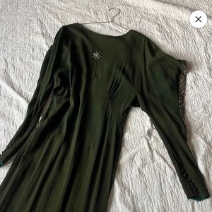 1940s green dress